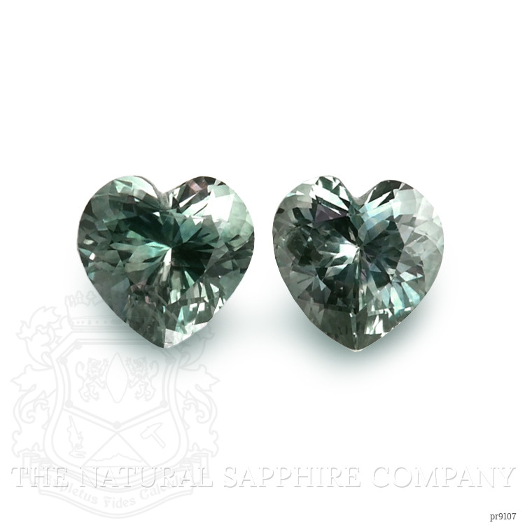 1.87 Ct.Tw. Bluish Green Sapphire Pair from Montana