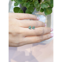 1.87 Ct.Tw.Total Carat Weight Bluish Green Sapphire Pair from Montana Life Style