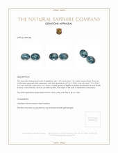 2.94&nbsp;Ct.Tw.Total Carat Weight Greenish Blue Cabochon Sapphire Pair from Montana Appraisal