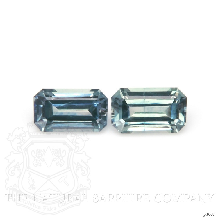 1.65 Ct.Tw. Greenish Blue Sapphire Pair from Montana