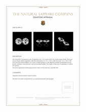 2.76 Ct.Tw.Total Carat Weight White Sapphire Pair from Ceylon (Sri Lanka) Appraisal
