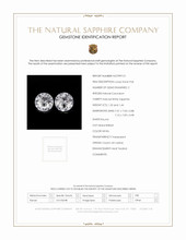 2.76 Ct.Tw.Total Carat Weight White Sapphire Pair from Ceylon (Sri Lanka) Scan Report