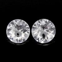 2.76&nbsp;Ct.Tw.Total Carat Weight White Sapphire Pair from Ceylon (Sri Lanka) Video