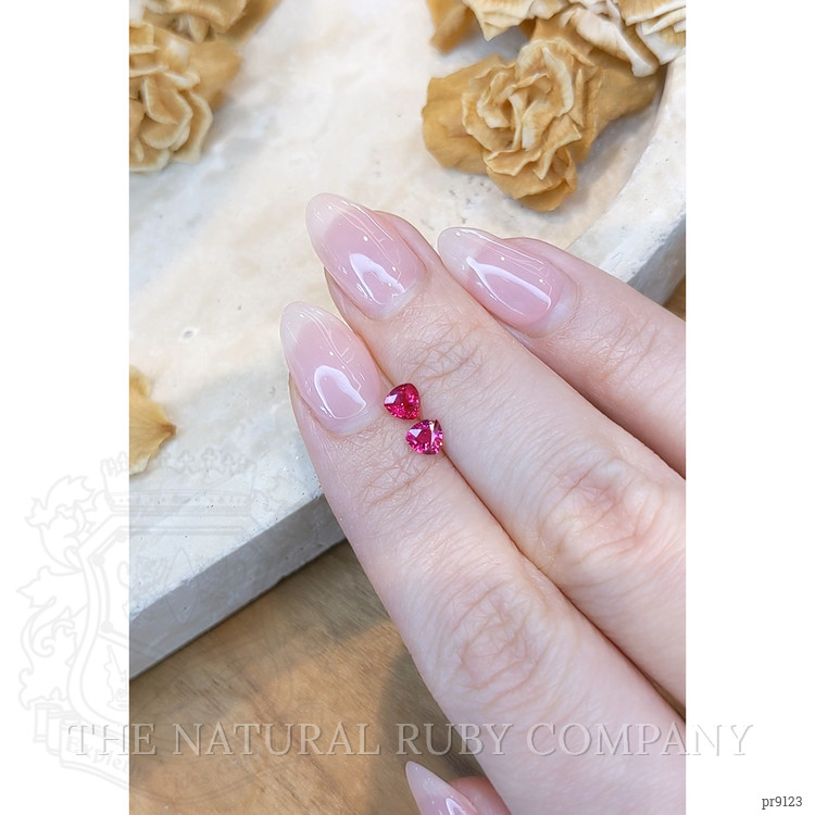 0.70 Ct.Tw. Ruby Pair from Mozambique