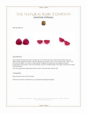 0.61 Ct.Tw.Total Carat Weight Pinkish Red Ruby Pair from Mozambique Appraisal