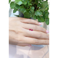 0.61 Ct.Tw.Total Carat Weight Ruby Pair from Mozambique Life Style