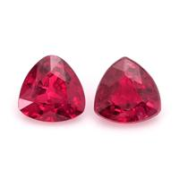 0.61 Ct.Tw.Total Carat Weight Ruby Pair from Mozambique Video
