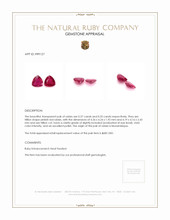 0.62 Ct.Tw.Total Carat Weight Ruby Pair from Mozambique Appraisal