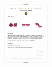 0.70 Ct.Tw.Total Carat Weight Ruby Pair from Mozambique Appraisal