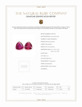 0.70 Ct.Tw.Total Carat Weight Ruby Pair from Mozambique Scan Report