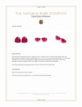 0.63 Ct.Tw.Total Carat Weight Ruby Pair from Mozambique Appraisal