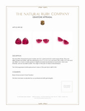 0.63 Ct.Tw.Total Carat Weight Ruby Pair from Mozambique Appraisal