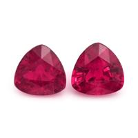 0.63 Ct.Tw.Total Carat Weight Ruby Pair from Mozambique Video
