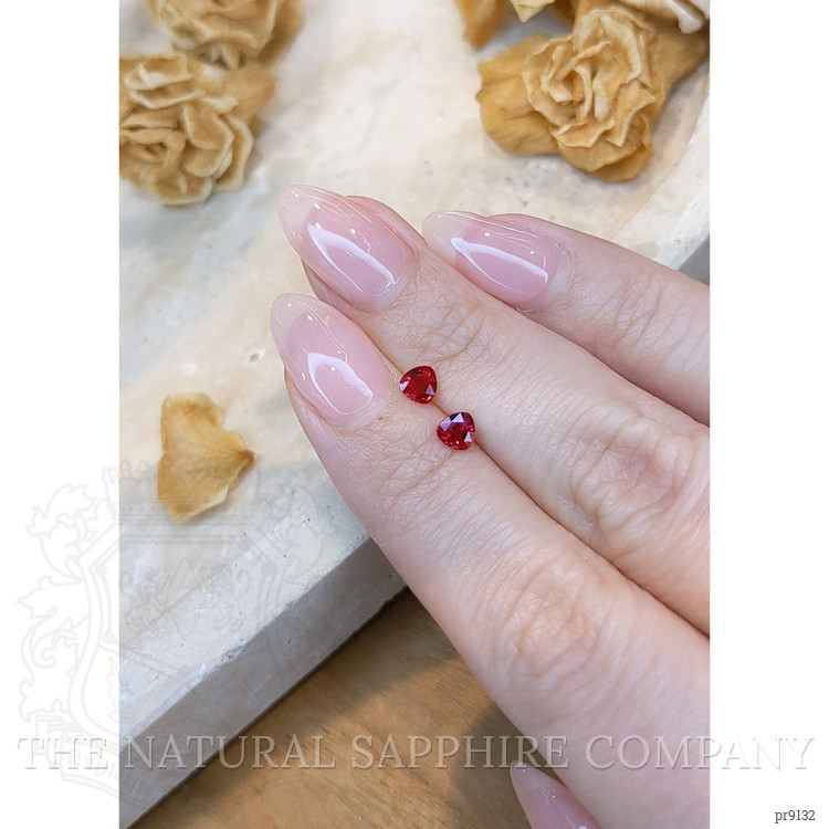 0.60 Ct.Tw. Ruby Pair from Mozambique