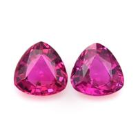 0.68 Ct.Tw.Total Carat Weight Reddish Pink Sapphire Pair from Mozambique Video