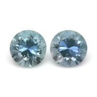 0.90 Ct.Tw.Total Carat Weight Bluish Green Sapphire Pair from Montana Video
