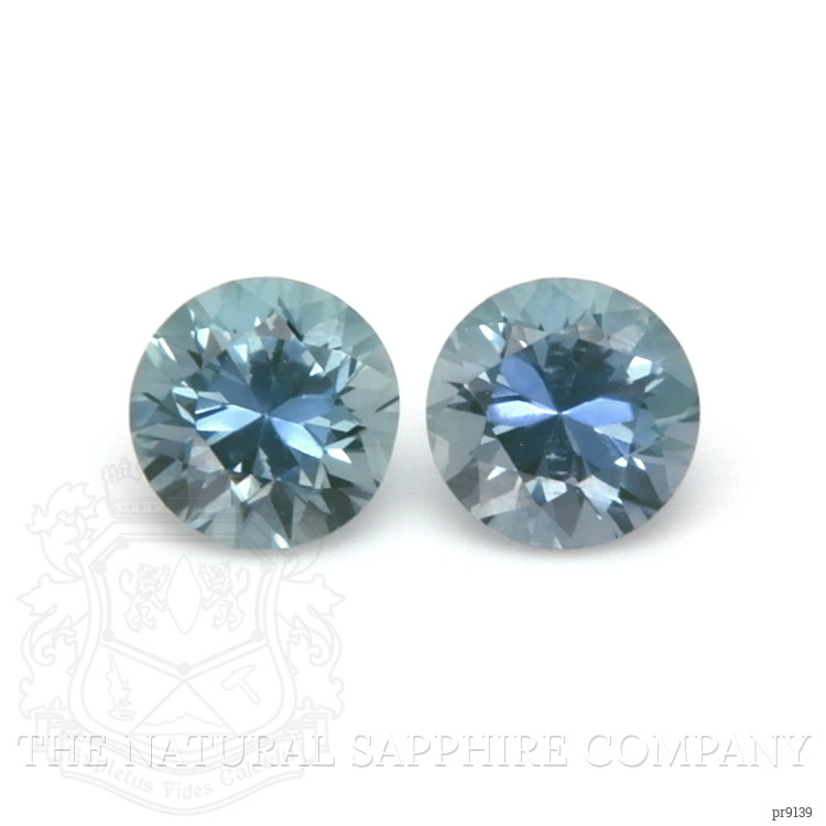 0.90 Ct.Tw. Bluish Green Sapphire Pair from Montana