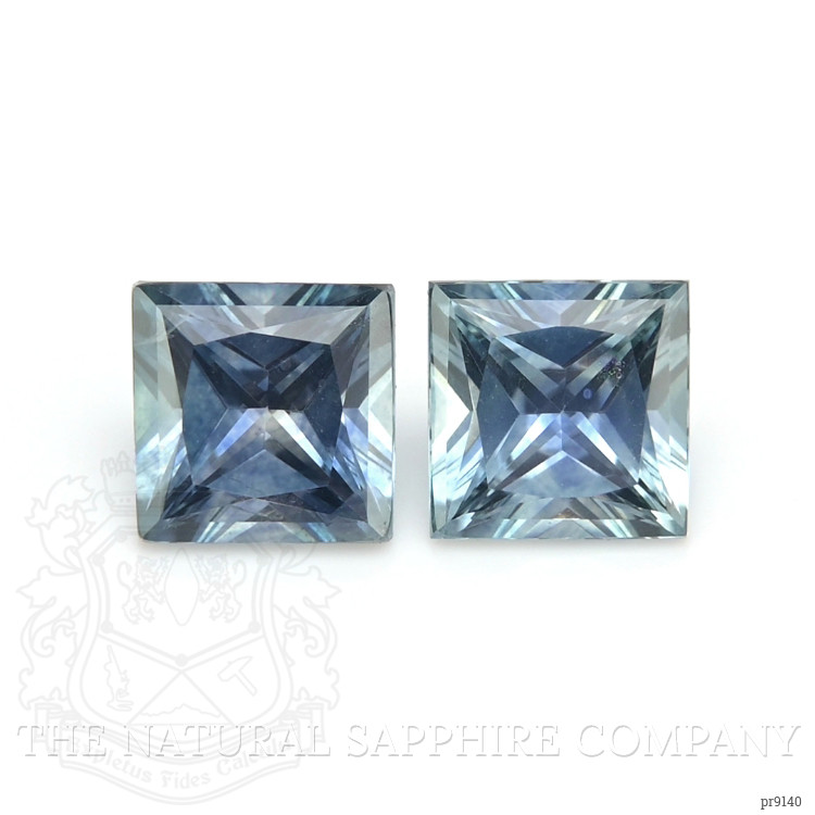 1.53 Ct.Tw. Greenish Blue Sapphire Pair from Montana