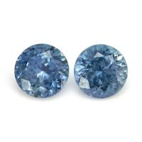 1.23 Ct.Tw.Total Carat Weight Greenish Blue Sapphire Pair from Montana Video