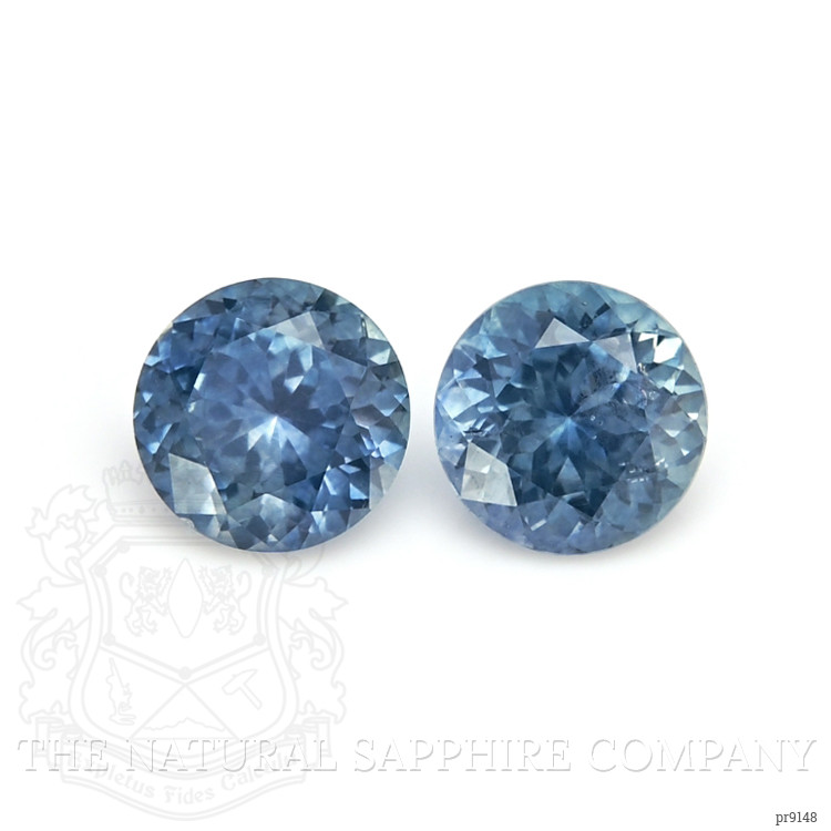 1.23 Ct.Tw. Greenish Blue Sapphire Pair from Montana