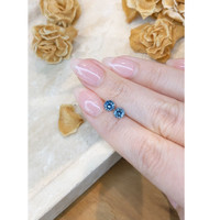 1.23 Ct.Tw.Total Carat Weight Greenish Blue Sapphire Pair from Montana Life Style