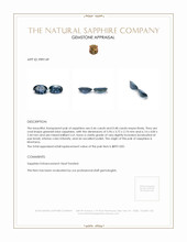 0.94 Ct.Tw.Total Carat Weight Greenish Blue Sapphire Pair from Montana Appraisal