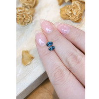 0.94 Ct.Tw.Total Carat Weight Greenish Blue Sapphire Pair from Montana Life Style