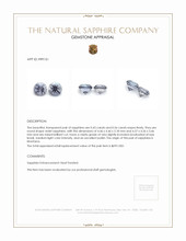 0.99 Ct.Tw.Total Carat Weight Violet Sapphire Pair from Montana Appraisal