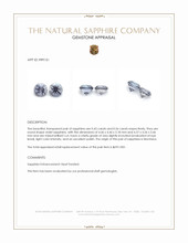 0.99 Ct.Tw.Total Carat Weight Violet Sapphire Pair from Montana Appraisal