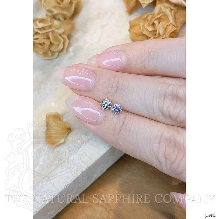 0.99 Ct.Tw. Violet Sapphire Pair from Montana