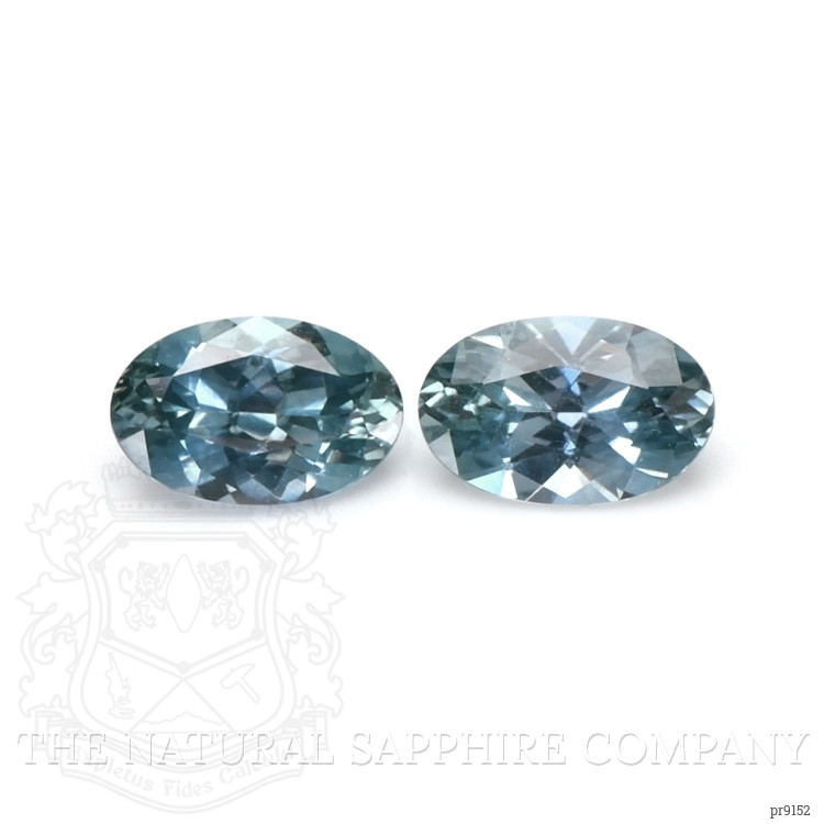 1.02 Ct.Tw. Greenish Blue Sapphire Pair from Montana