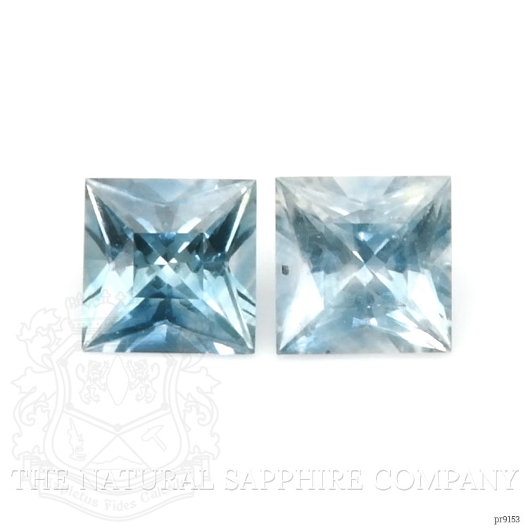 0.54 Ct.Tw. Greenish Blue Sapphire Pair from Montana