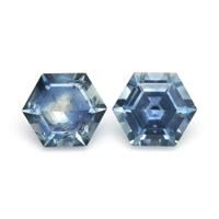 1.22 Ct.Tw.Total Carat Weight Greenish Blue Sapphire Pair from Montana Video