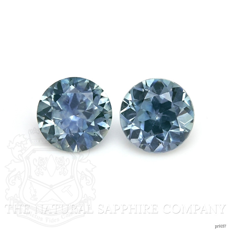 0.99 Ct.Tw. Greenish Blue Sapphire Pair from Montana