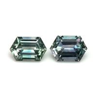 1.13 Ct.Tw.Total Carat Weight Bluish Green Sapphire Pair from Montana Video