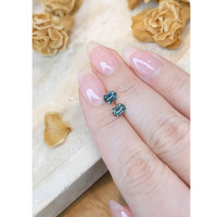 1.13 Ct.Tw.Total Carat Weight Bluish Green Sapphire Pair from Montana Life Style