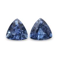 2.26&nbsp;Ct.Tw.Total Carat Weight Blue Sapphire Pair from Ceylon (Sri Lanka) Video