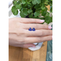 2.58&nbsp;Ct.Tw.Total Carat Weight Blue Sapphire Pair from Ceylon (Sri Lanka) Life Style