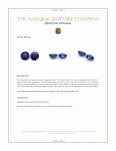 2.84 Ct.Tw.Total Carat Weight Blue Sapphire Pair from Ceylon (Sri Lanka) Appraisal