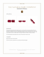 1.26 Ct.Tw.Total Carat Weight Ruby Pair from Ceylon (Sri Lanka) Appraisal