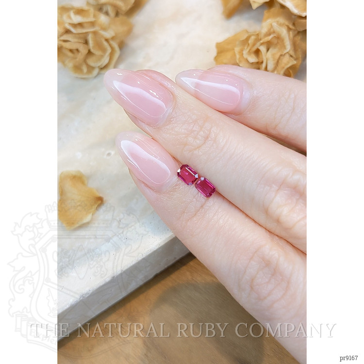 0.59 Ct.Tw. Ruby Pair from Mozambique