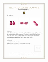 1.40 Ct.Tw.Total Carat Weight Ruby Pair from Mozambique Appraisal