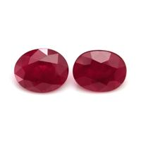 6.08 Ct.Tw.Total Carat Weight Ruby Pair from Mozambique Video