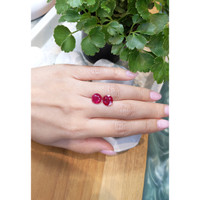 6.93 Ct.Tw.Total Carat Weight Ruby Pair from Mozambique Life Style
