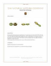 2.53 Ct.Tw.Total Carat Weight Green Sapphire Pair from Ceylon (Sri Lanka) Appraisal