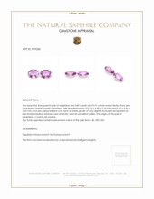 1.71&nbsp;Ct.Tw.Total Carat Weight Pinkish Purple Sapphire Pair from Ceylon (Sri Lanka) Appraisal