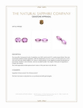 1.71 Ct.Tw.Total Carat Weight Pinkish Purple Sapphire Pair from Ceylon (Sri Lanka) Appraisal