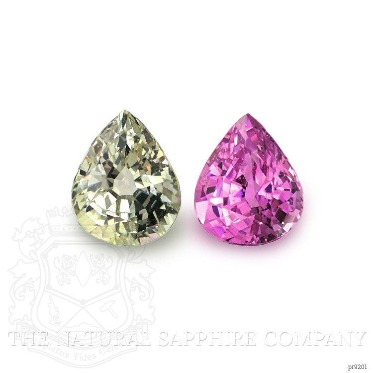 2.55 Ct.Tw. Green Sapphire Pair from Ceylon (Sri Lanka)