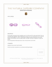 1.71 Ct.Tw.Total Carat Weight Pink Sapphire Pair from Ceylon (Sri Lanka) Appraisal