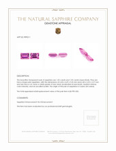 2.10&nbsp;Ct.Tw.Total Carat Weight Pink Sapphire Pair from Ceylon (Sri Lanka) Appraisal